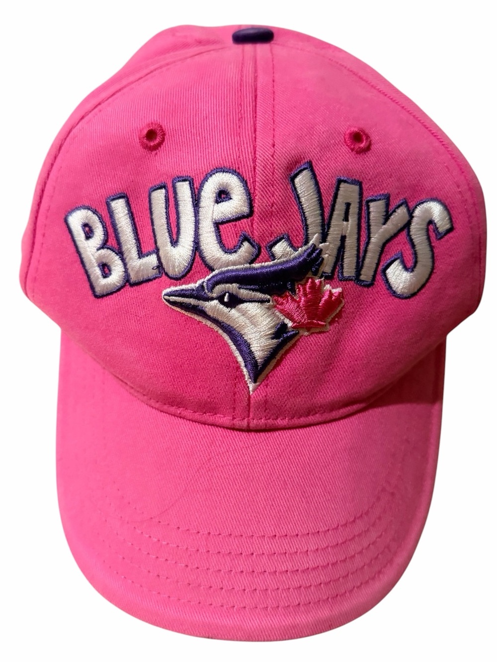 Vintage TORONTO BLUE JAYS Baseball Cap Pink Purple Toddler 47 Brand Embroidered